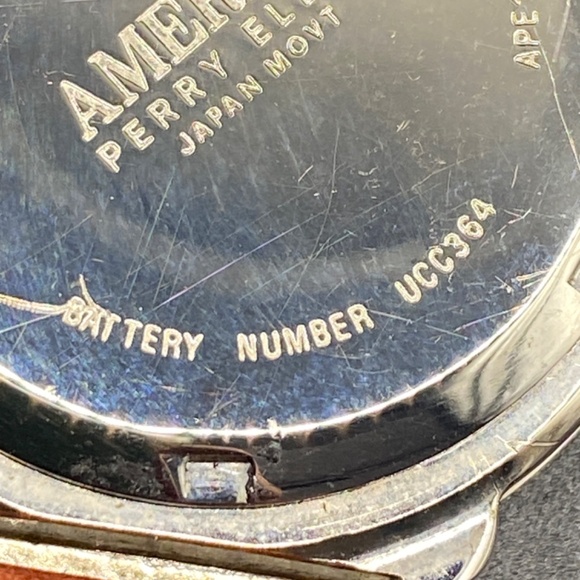 PERRY ELLIS America APE-1382 Watch Moon Phase Mixed Metals Leather Band - Picture 10 of 11